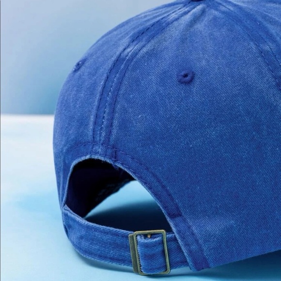 Royal Blue Mom Life Embroidered Adjustable Baseball Cap - Picture 4 of 4